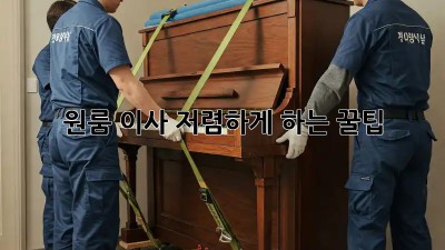 원룸 이사, 저렴하게 하는 꿀팁!